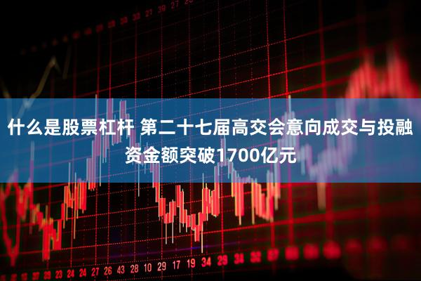 什么是股票杠杆 第二十七届高交会意向成交与投融资金额突破1700亿元