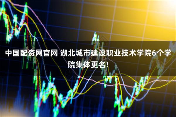 中国配资网官网 湖北城市建设职业技术学院6个学院集体更名!